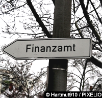 Schild Finanzamt